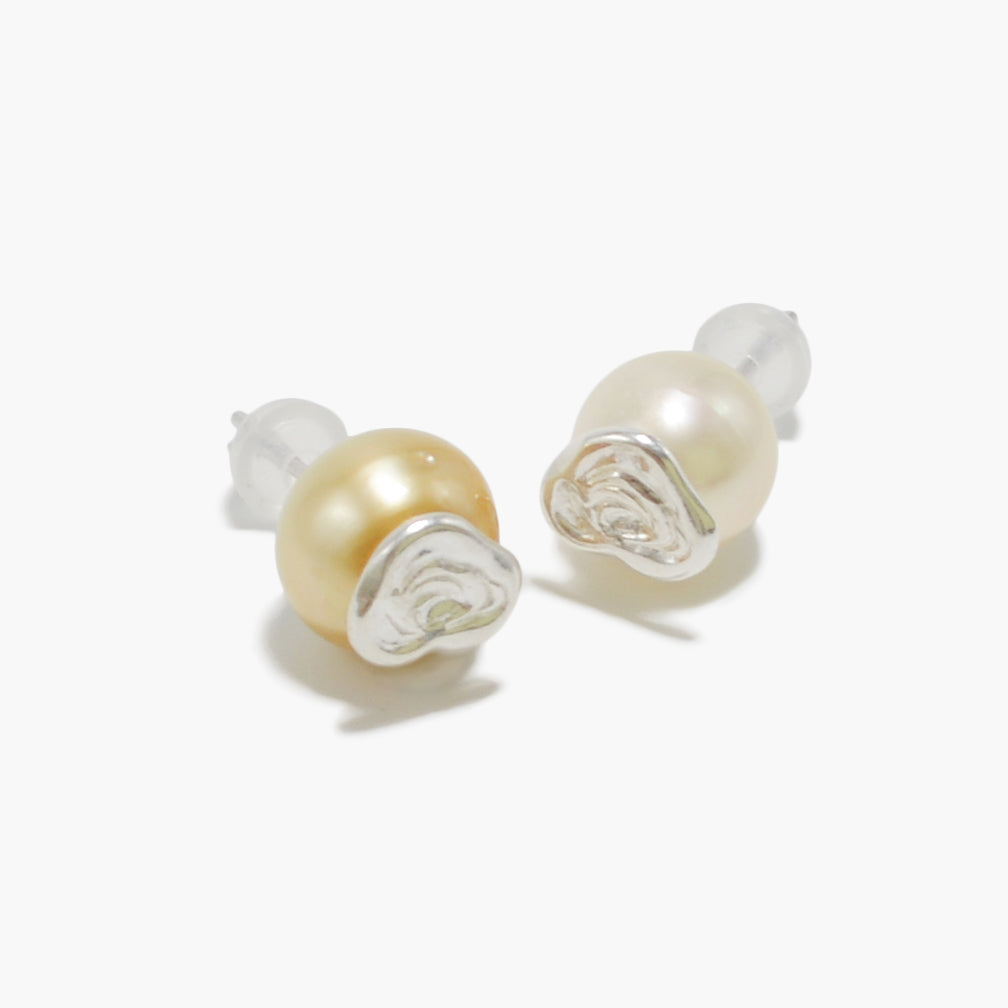 【nef - ESSENTIAL PEARL】white pearl pierce (gold) / single