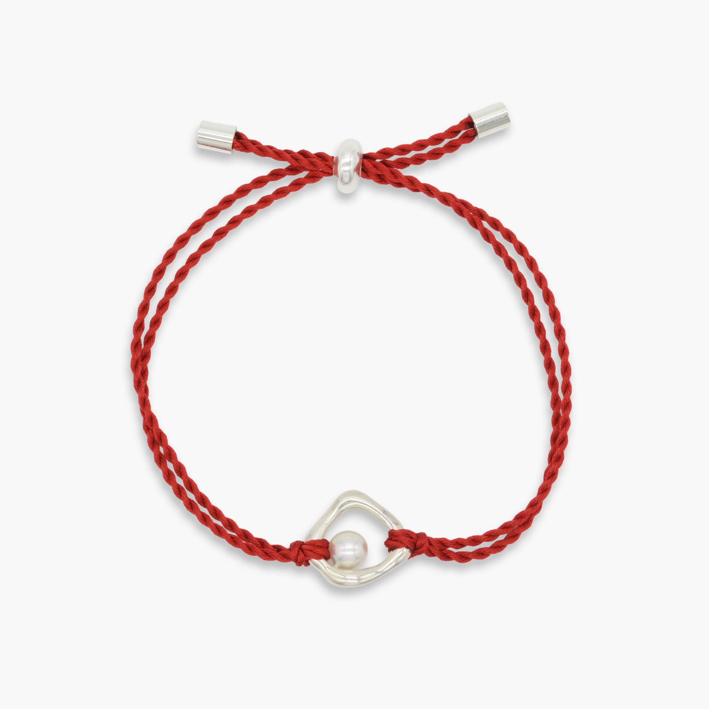 akoya pearl × silk cord bracelet