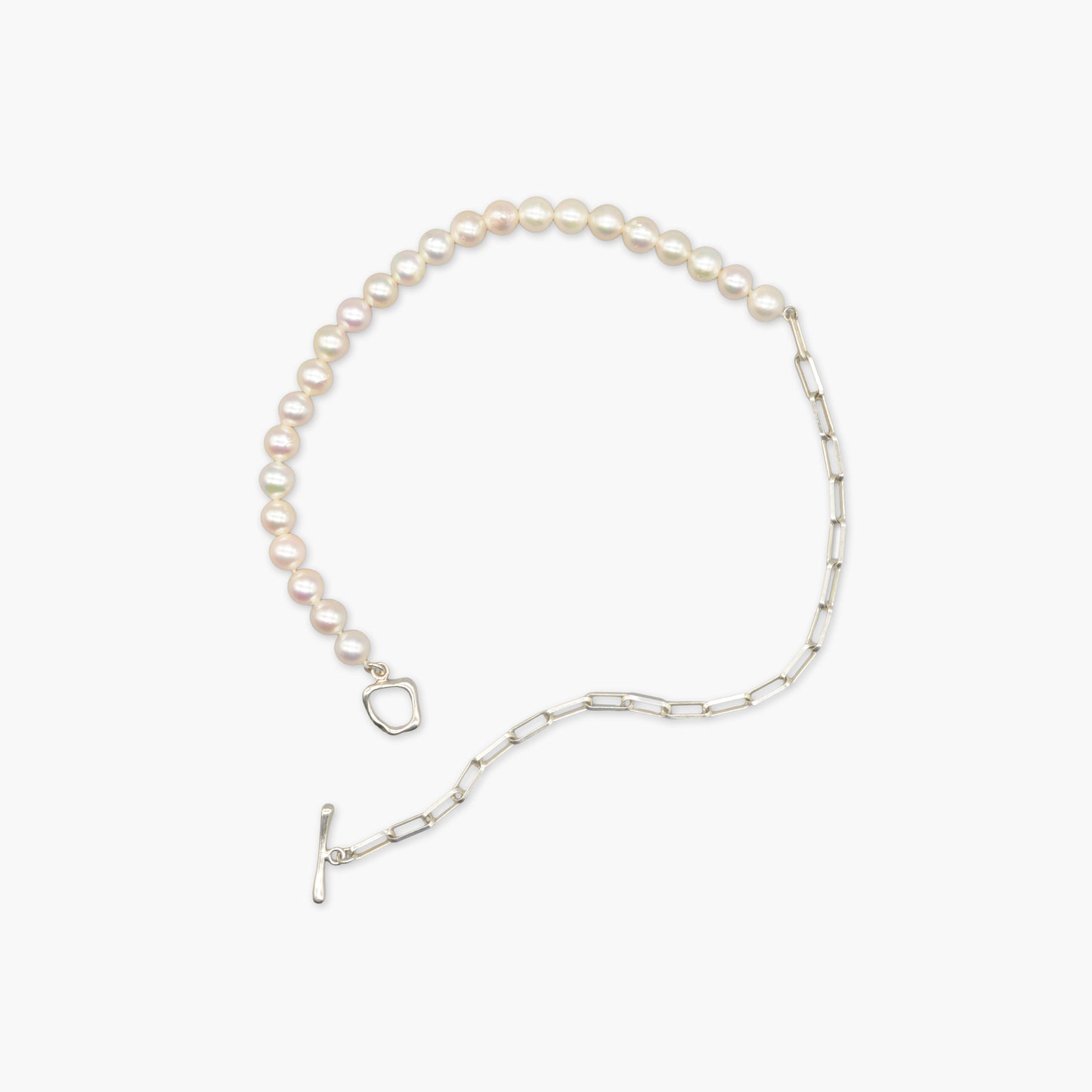akoya pearl x chain necklace(40cm)