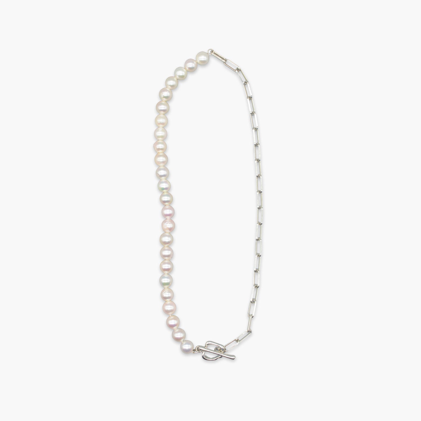 akoya pearl x chain necklace(40cm)