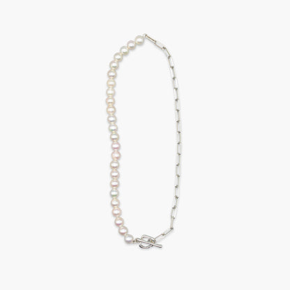 akoya pearl x chain necklace(40cm)