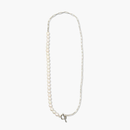 akoya pearl x chain necklace(55cm)