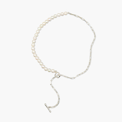 akoya pearl x chain necklace(55cm)