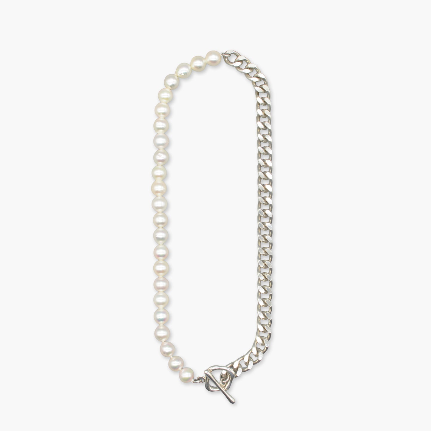 akoya pearl x chain necklace(40cm)