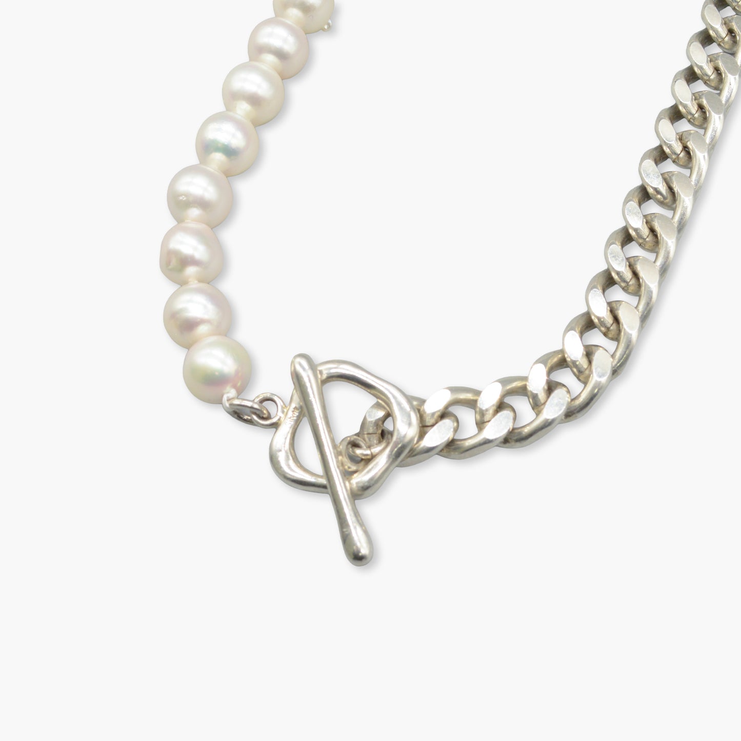 akoya pearl x chain necklace(40cm)