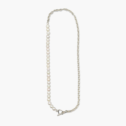 akoya pearl x chain necklace(55cm)
