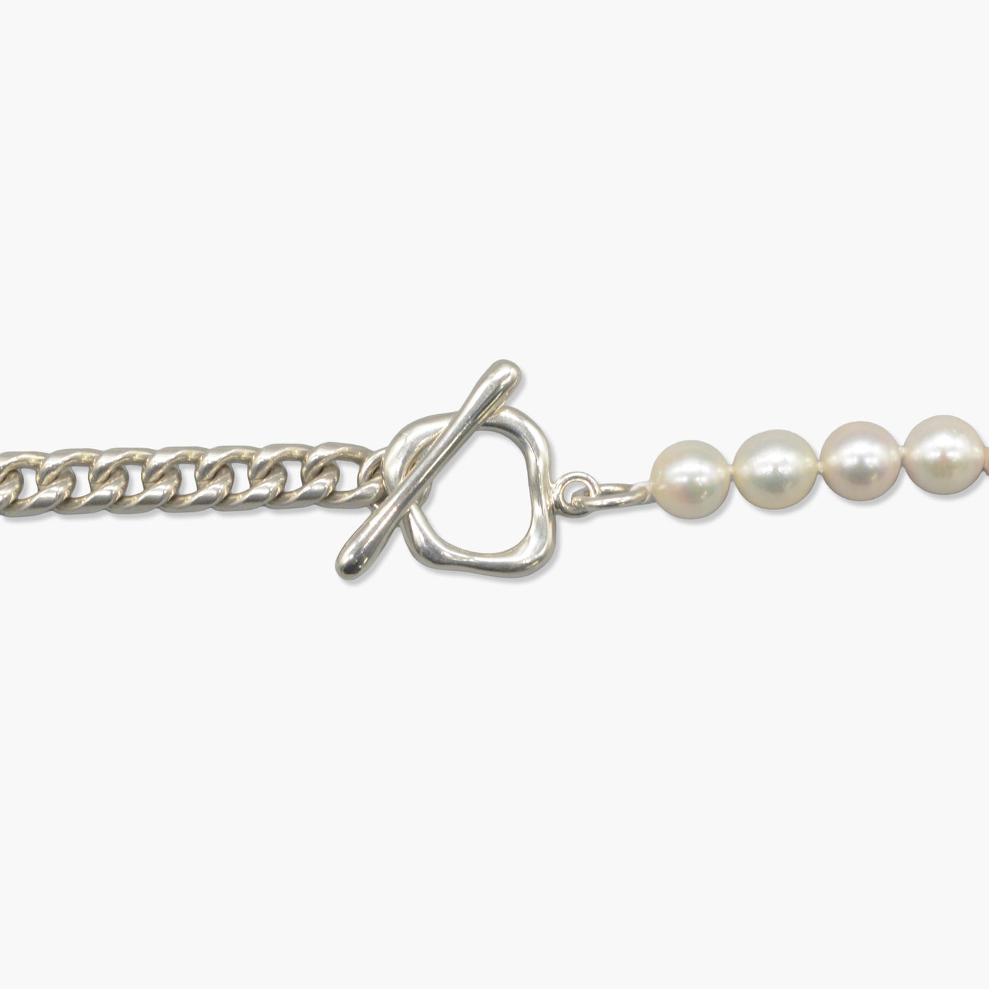 akoya pearl x chain necklace(60cm)
