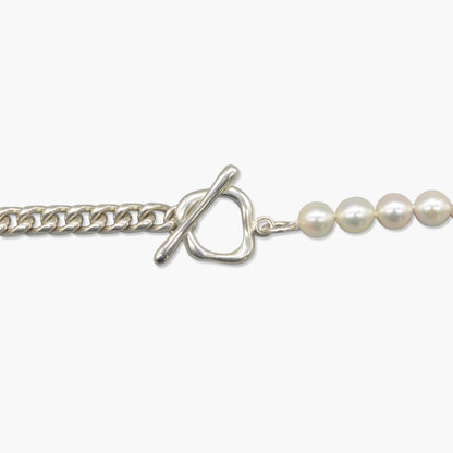 akoya pearl x chain necklace(60cm)