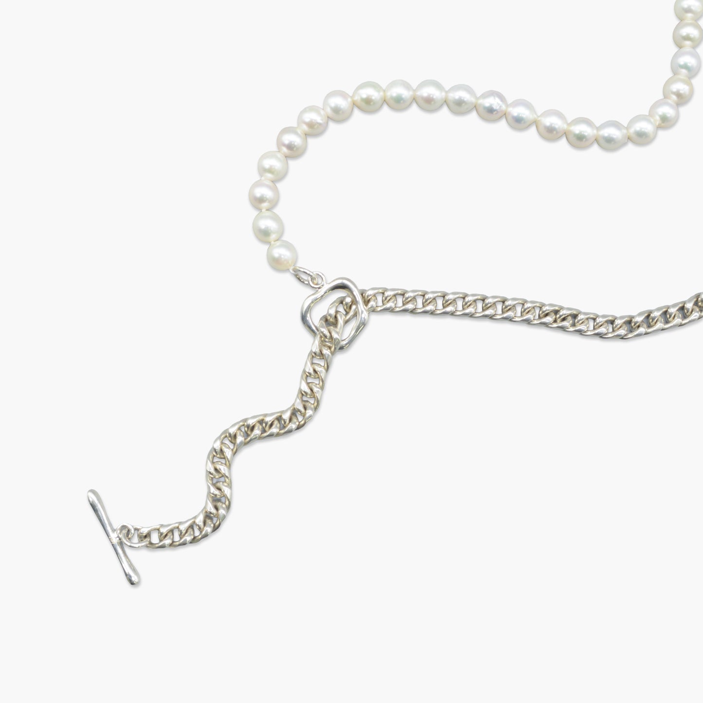 akoya pearl x chain necklace(60cm)