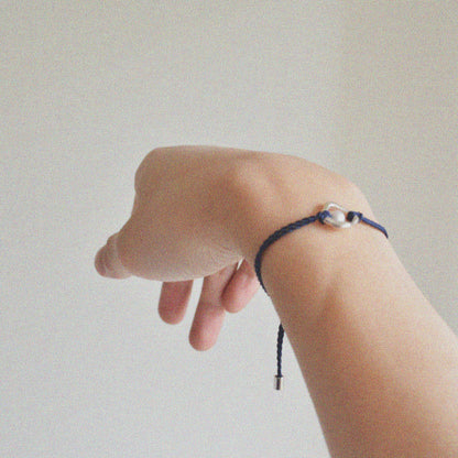 akoya pearl × silk cord bracelet