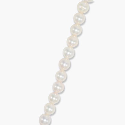 【nef - ESSENTIAL PEARL】akoya pearl × chain necklace / white × cobalt mix