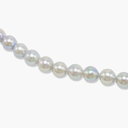 【nef - ESSENTIAL PEARL】akoya pearl x chain necklace / white x cobalt mix