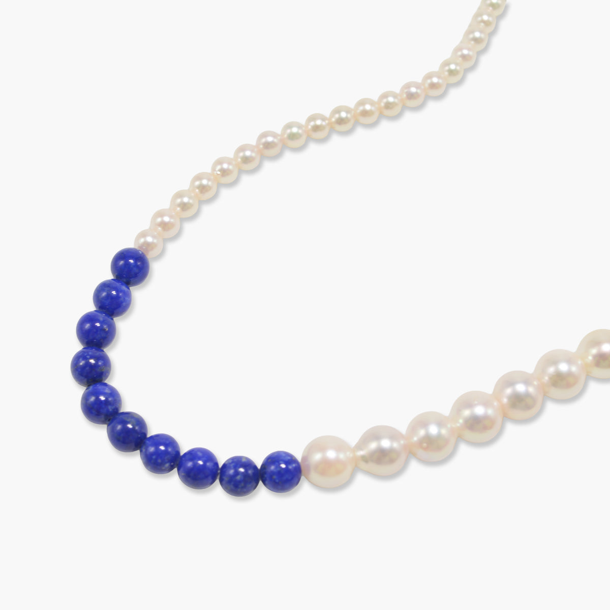 【nef - ESSENTIAL PEARL】akoya pearl x lapis lazuli necklace