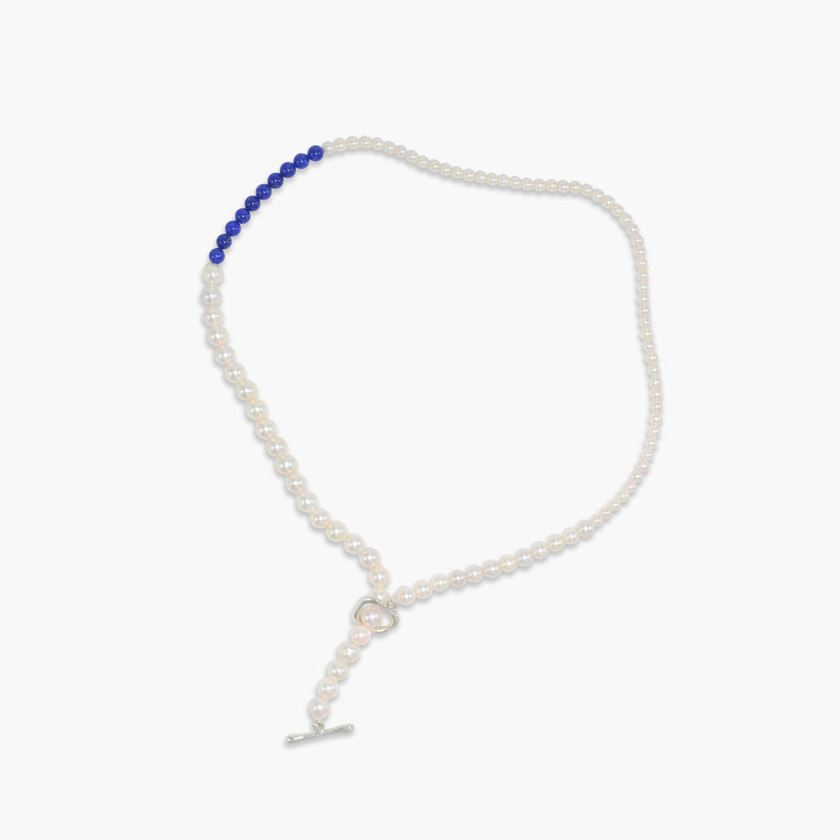 【nef - ESSENTIAL PEARL】akoya pearl x lapis lazuli necklace