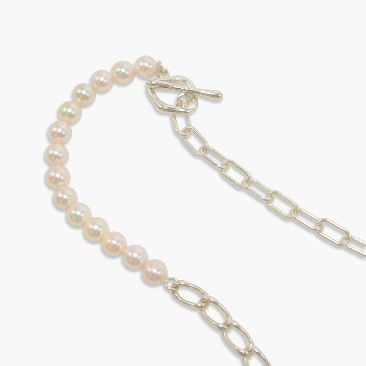 【nef - ESSENTIAL PEARL】akoya pearl × chain necklace (hemimorphite)