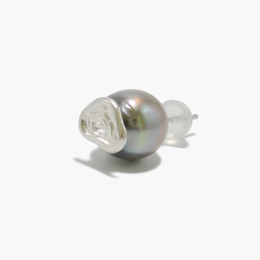 【nef - ESSENTIAL PEARL】black pearl pierce / single