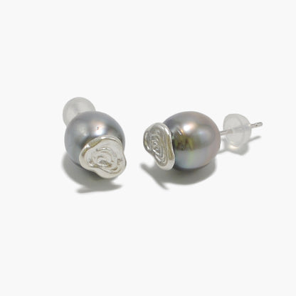 【nef - ESSENTIAL PEARL】black pearl pierce / single