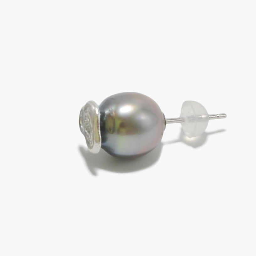 【nef - ESSENTIAL PEARL】black pearl pierce / single