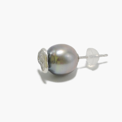 【nef - ESSENTIAL PEARL】black pearl pierce / single