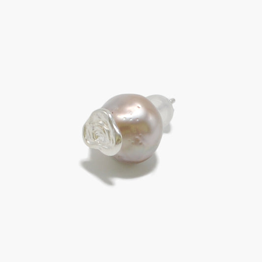 【nef - ESSENTIAL PEARL】black pearl pierce (gray) / single