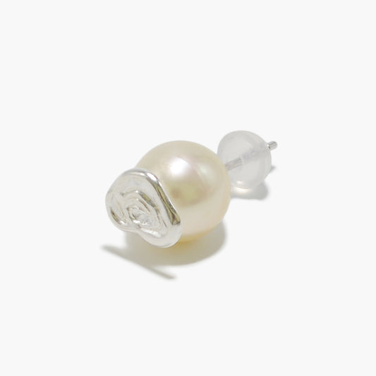 【nef - ESSENTIAL PEARL】white pearl pierce (gold) / single