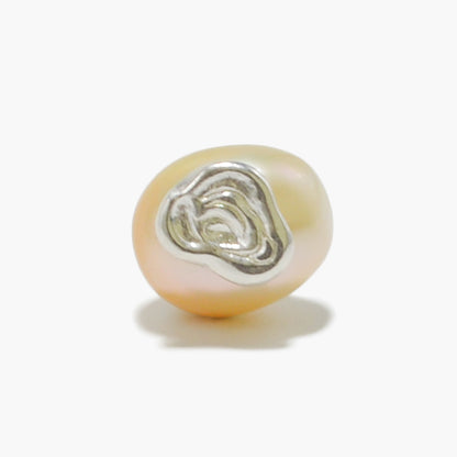 【nef - ESSENTIAL PEARL】white pearl pierce (gold) / single