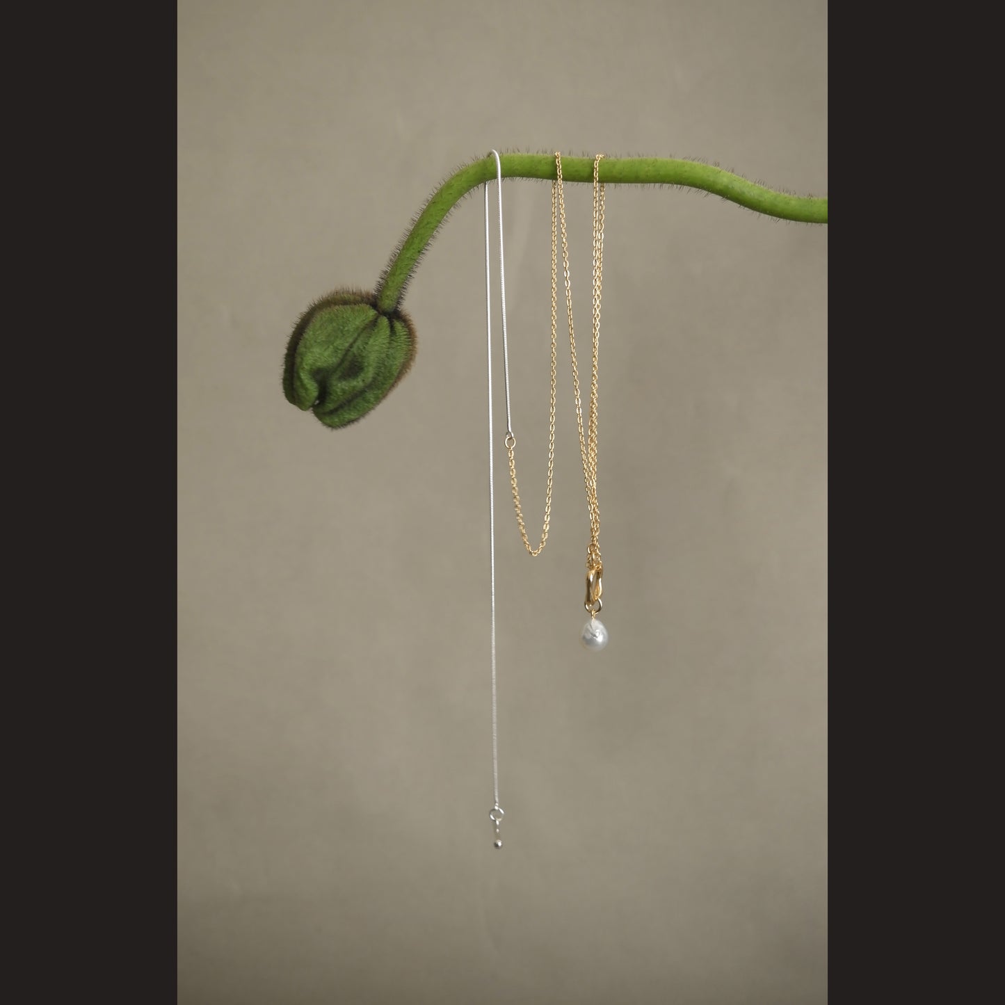 white pearl  Y chain necklace