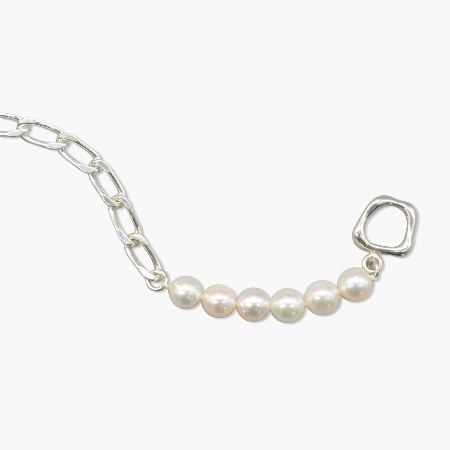 akoya pearl × chain bracelet(white)