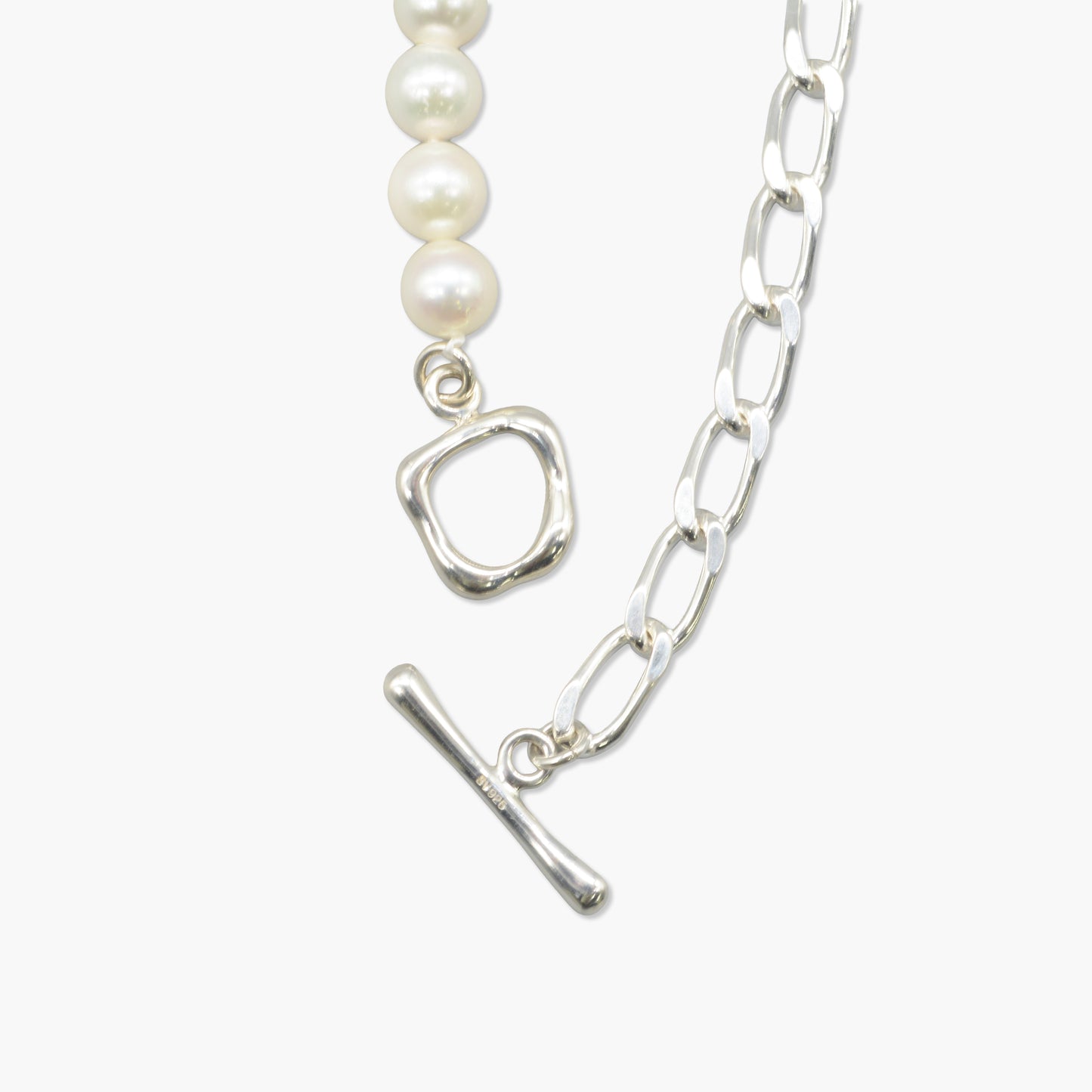 akoya pearl × chain bracelet(white)
