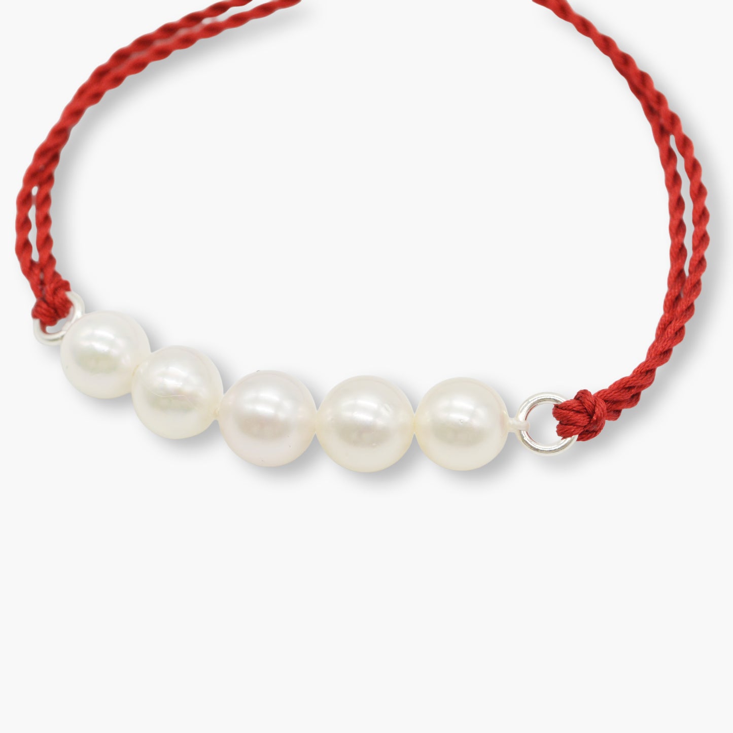akoya pearl × silk cord bracelet