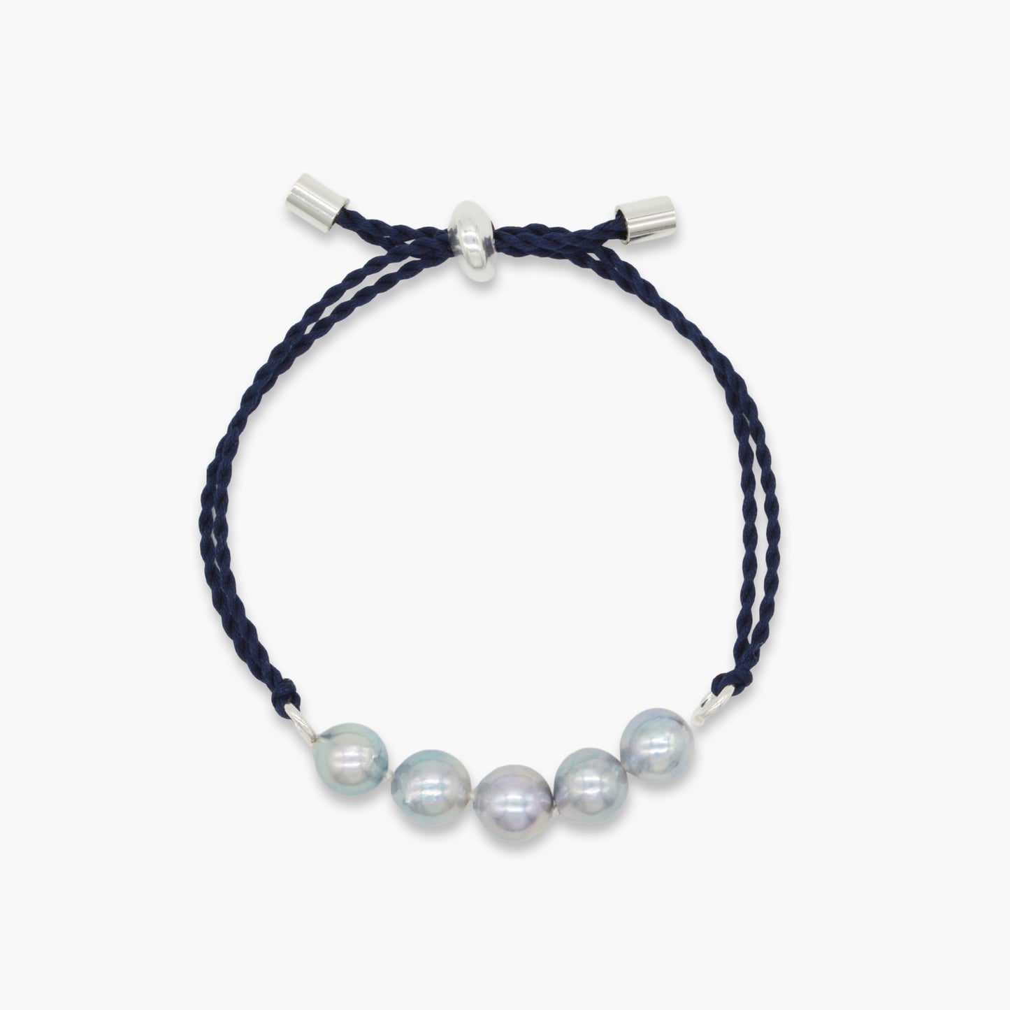 akoya pearl × silk cord bracelet