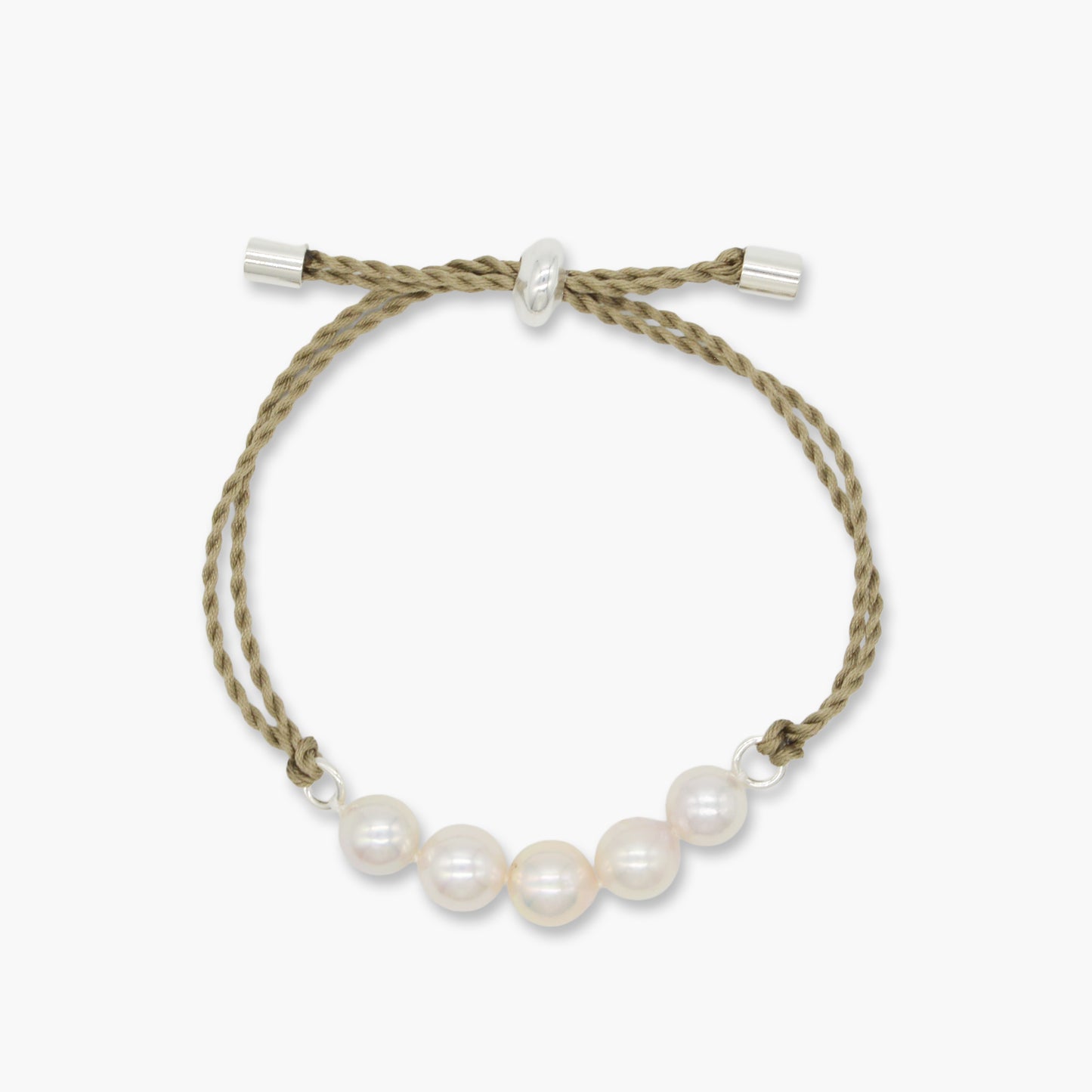 akoya pearl × silk cord bracelet