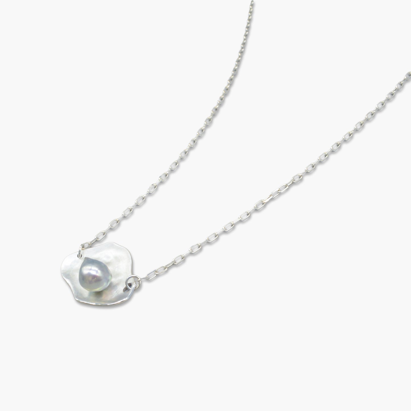 akoya pearl plate design necklace