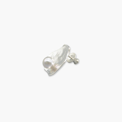 akoya pearl plate design pierce (white) S / single