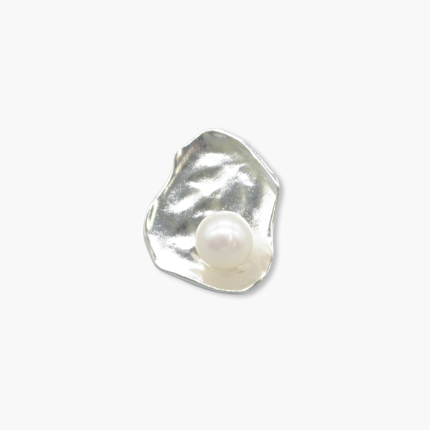 akoya pearl plate design pierce M (white) / single