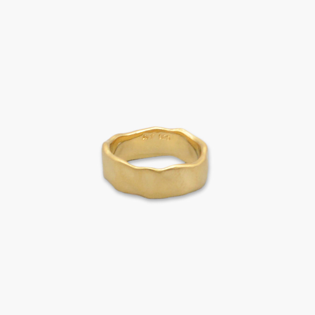 silver ring (K18 gold plated)