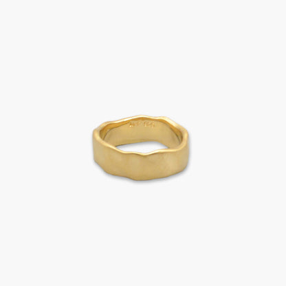 silver ring (K18 gold plated)