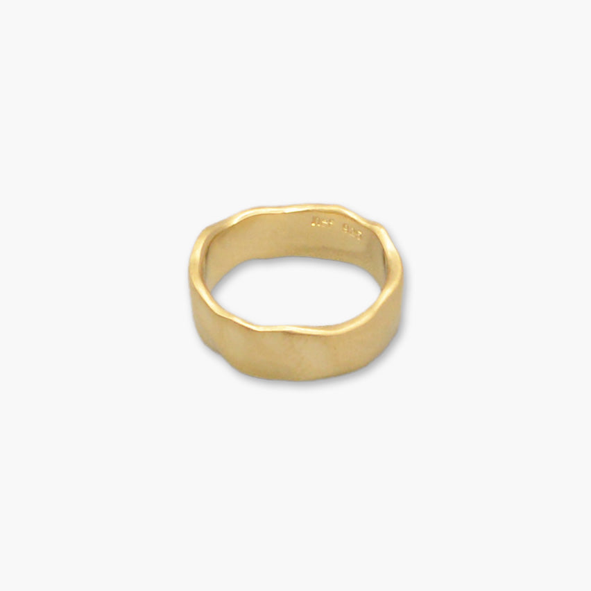silver ring (K18 gold plated)